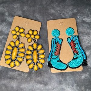 Two beautiful pair of western earrings that can go with any outfit.